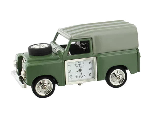 WID MINIATURE CLOCK - 4 WHEEL DRIVE GREEN Land Rover