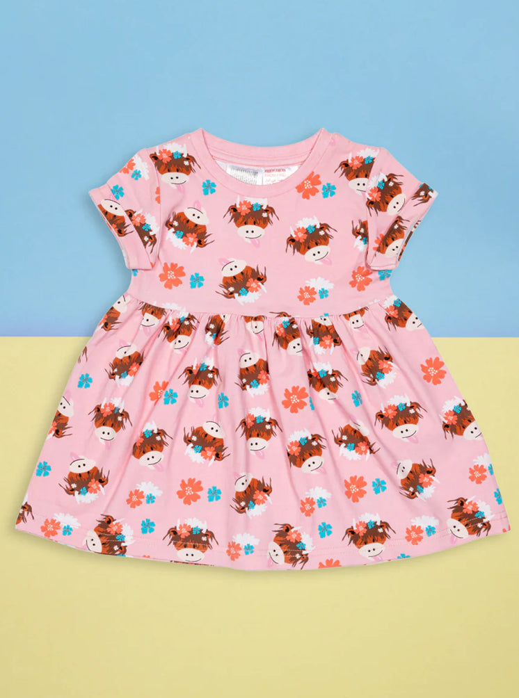 Blade & Rose Bonnie Highland Cow dress 3-4 years