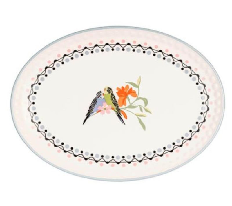 Cath Kidston Budgie Oval Platter 36cm