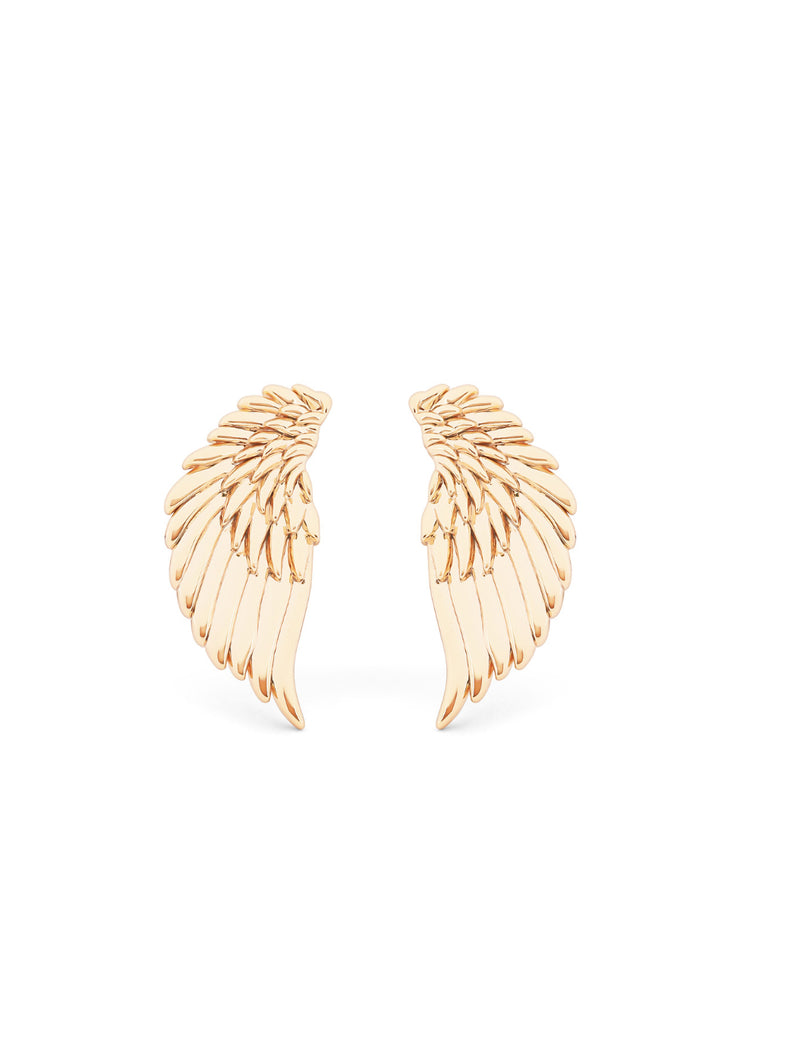 Tipperary Crystal Angel Wings Stud Earrings Gold 167612