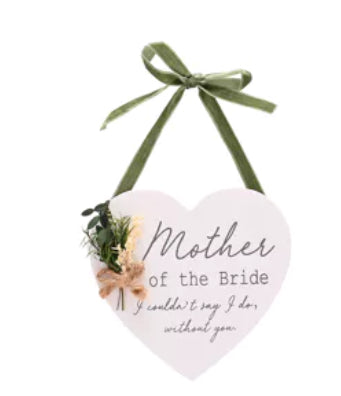 Wid Love Story Heart Plaque With Flower Mother Of The Bride