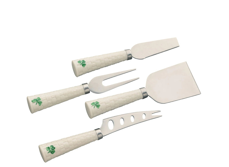 Belleek Classic Shamrock Cheese Knife Set of 4