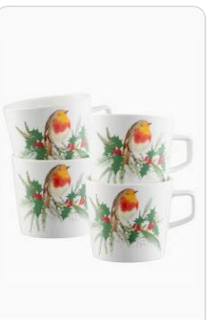 Aynsley Robin Mugs Set of 4