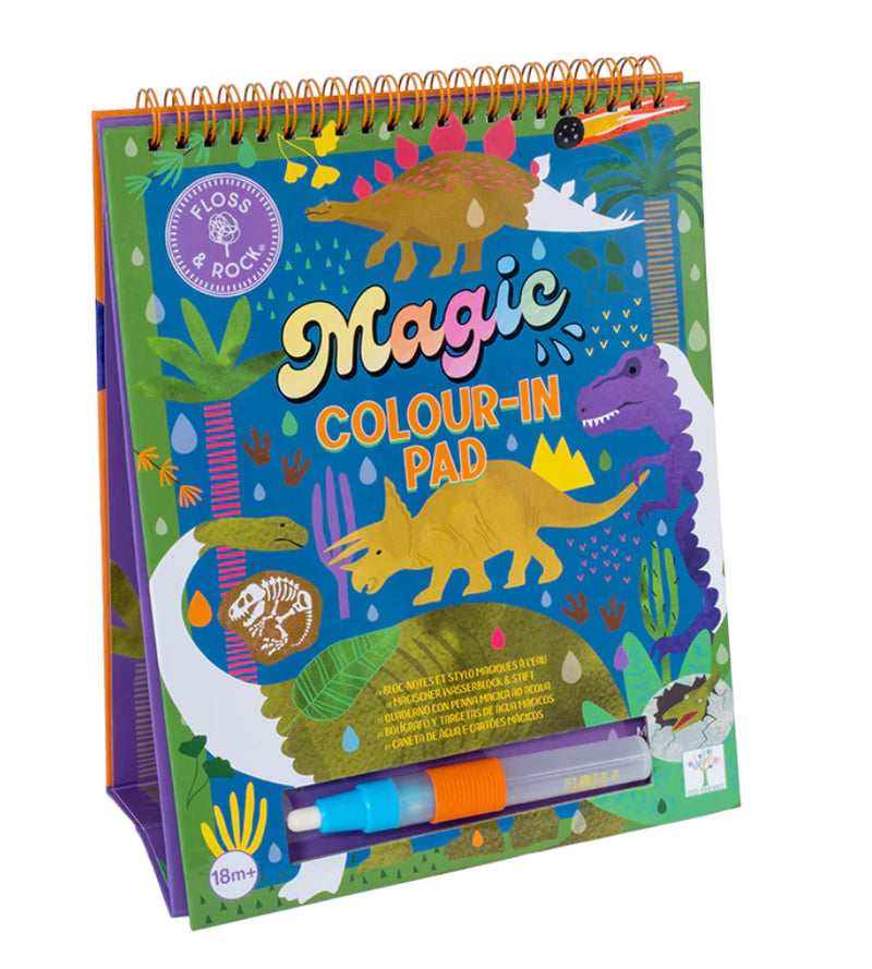 Floss & Rock MAGIC COLOUR CHANGING WATERCARD EASEL AND PEN - DINOSAUR