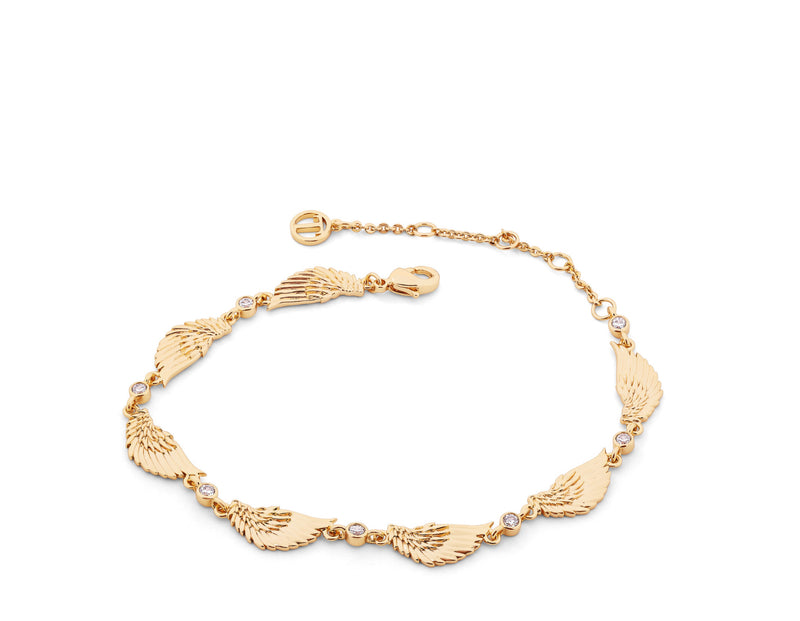 Tipperary Crystal Angel Wings Braclet Gold 167575