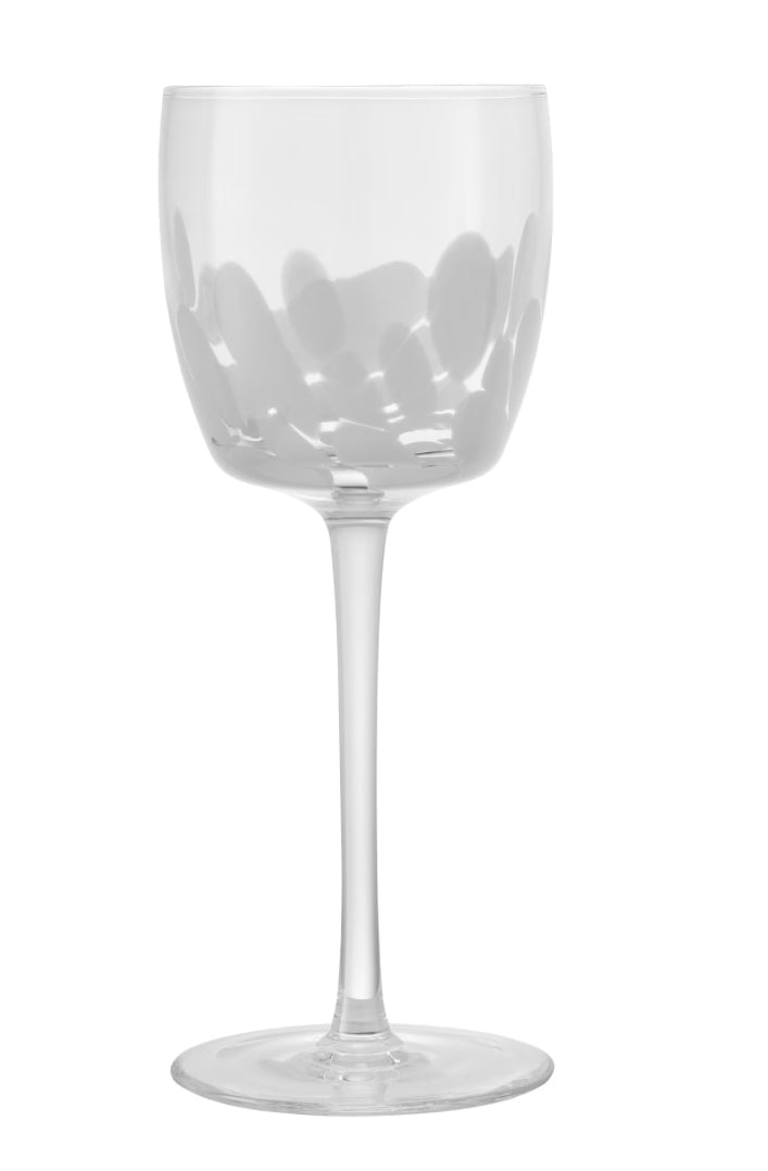 Denby Contemporary Marbled White Wine Glasses