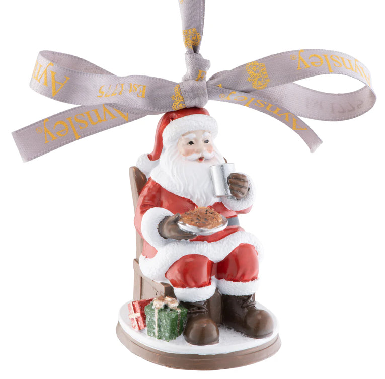 Aynsley Snowman Santa Cookies & Milk Hanging Ornament