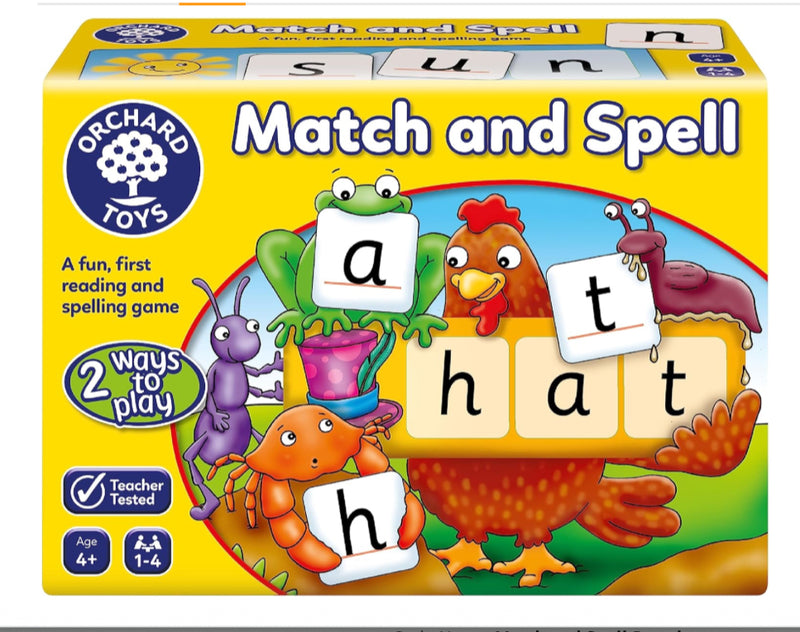 ORCHARD TOYS MATCH AND SPELL - ASST