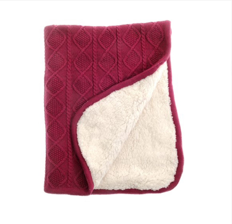 Ziggle Raspberry Pink Sherpa Fleece Blanket