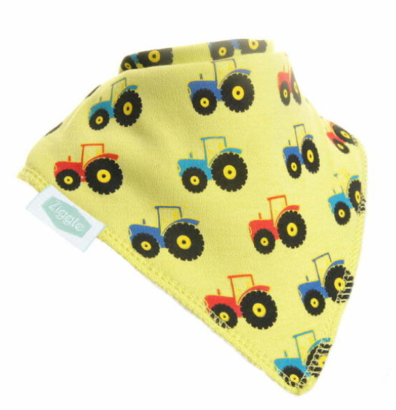 Ziggle Tractor Print Bib FUN0035