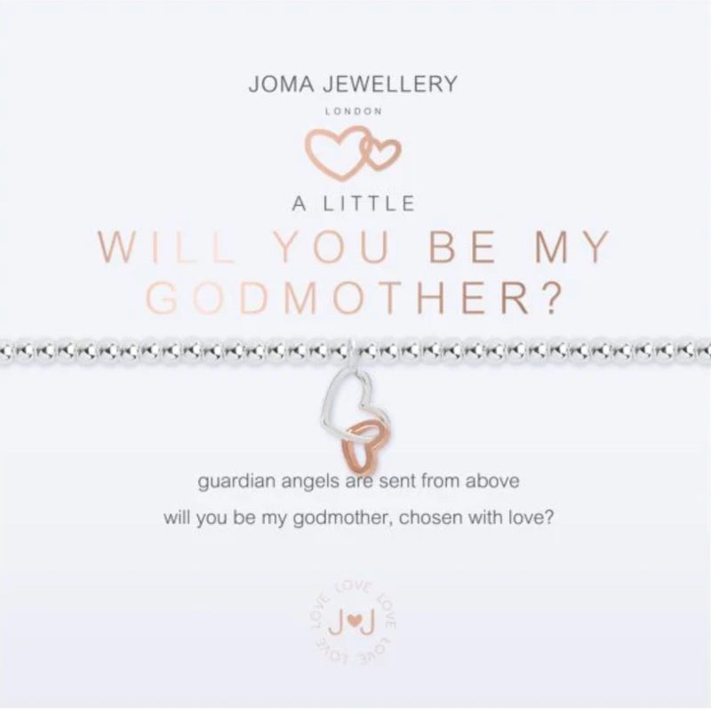 Joma Jewellery - A Little Will You Be My Godmother Silver Braclet - 3888