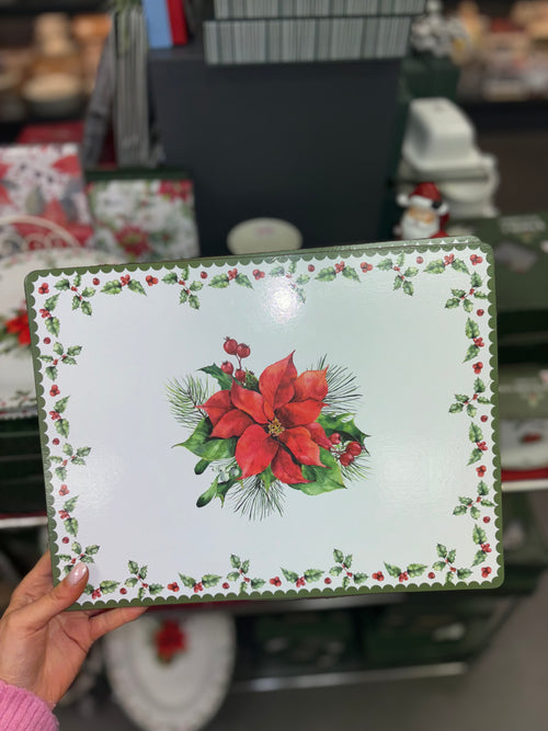 🌟STAR BUY🌟 Christmas Holly 4 placemats & 4 coasters