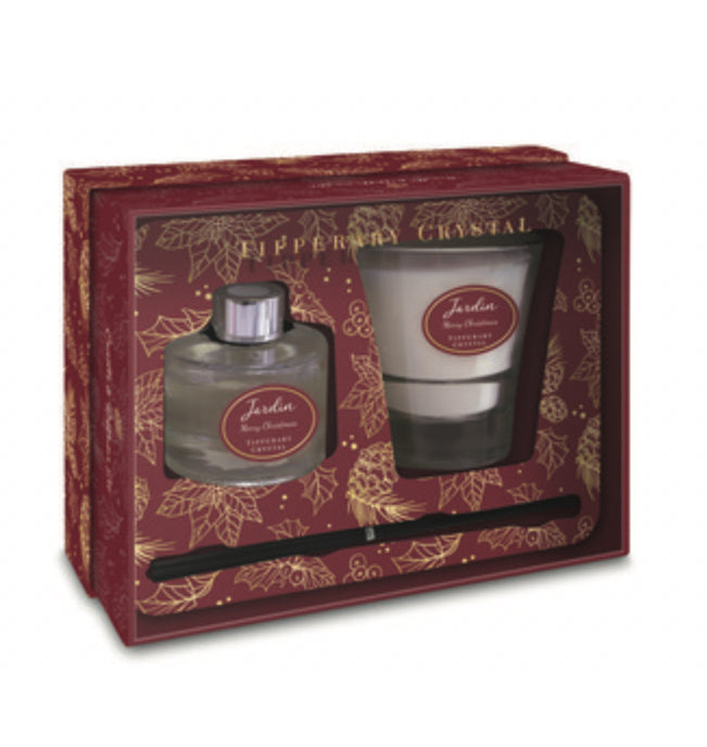 Tipperary Jardin Collection Candle & Diffuser Set Merry Christmas