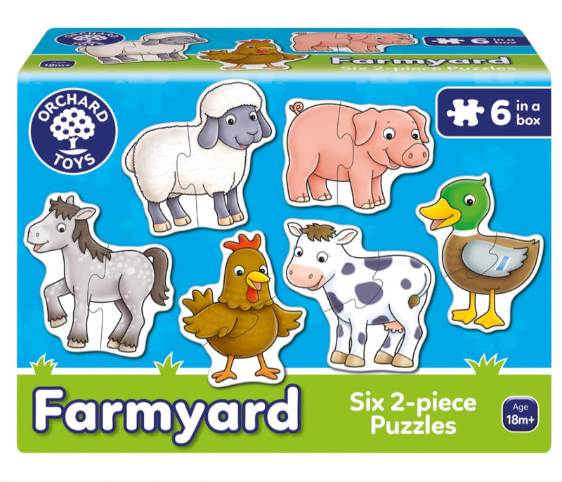 ORCHARD TOYS FARMYARD - SIX 2 PIECE PUZZLES