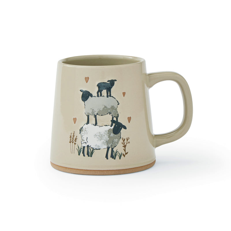 Cooksmart HIGHLAND SHEEP - REVERSE CONICAL MUG BEIGE