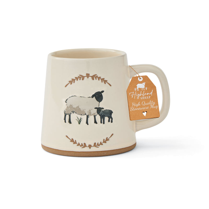 Cooksmart HIGHLAND SHEEP - REVERSE CONICAL MUG CREAM