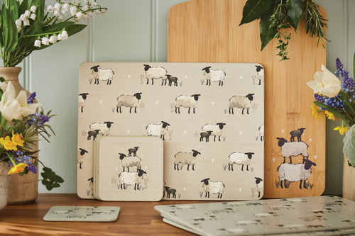 Cooksmart HIGHLAND SHEEP - SET OF 4 COASTERS