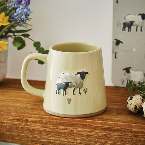 Cooksmart HIGHLAND SHEEP - REVERSE CONICAL MUG SAGE