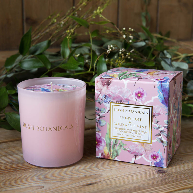 Irish Botanicals Peony and Wild Apple Mint Candle