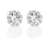 NEWBRIDGE ER1831C FLOWER EARRINGS CLEAR STONES