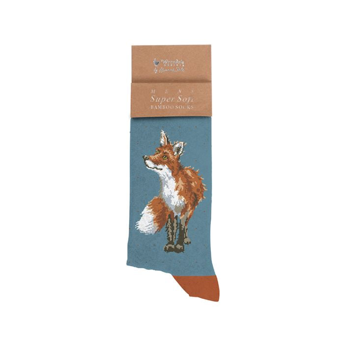 Wrendale Fox Men's Sock - Bright Eyed and Bushy Tailed