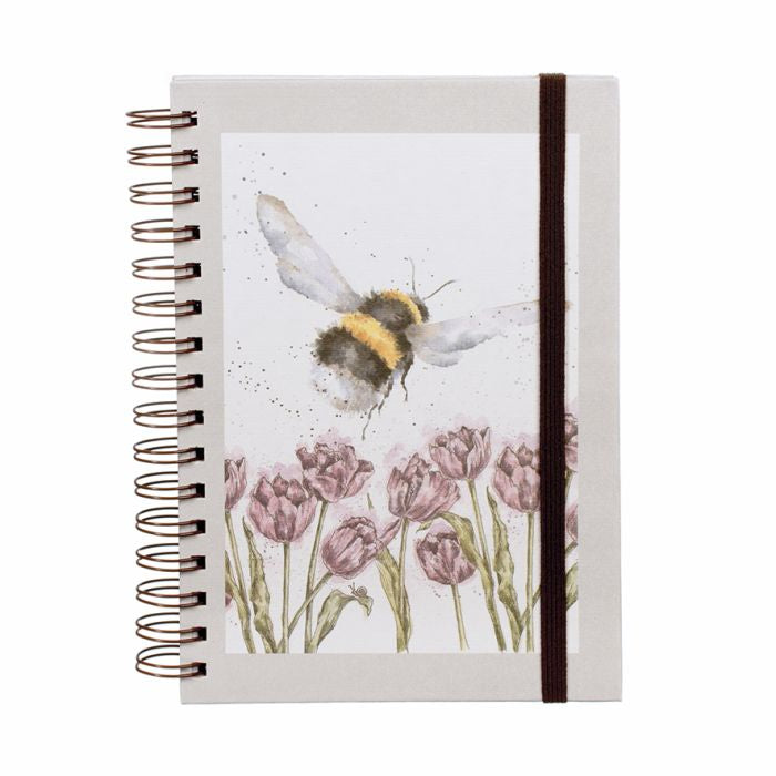 Wrendale A5 Bee Notebook - Flight of the Bumblebee (Grey)