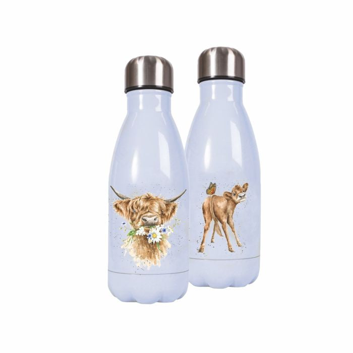 Wrendale Small Cow Water Bottle 260ml - Daisy Cow