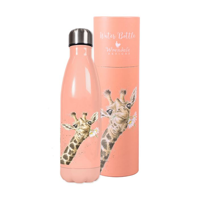 Wrendale Giraffe Water Bottle 500ml - Flowers