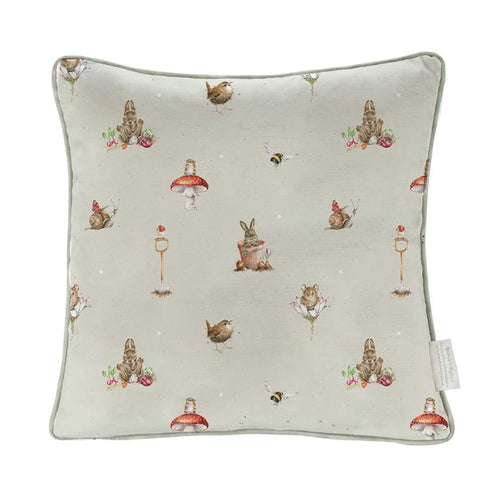 Wrendale The Flower Pot Bunny - 40cm Square Cushion