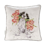 Wrendale Blooming with Love Dog - 40cm Square Cushion