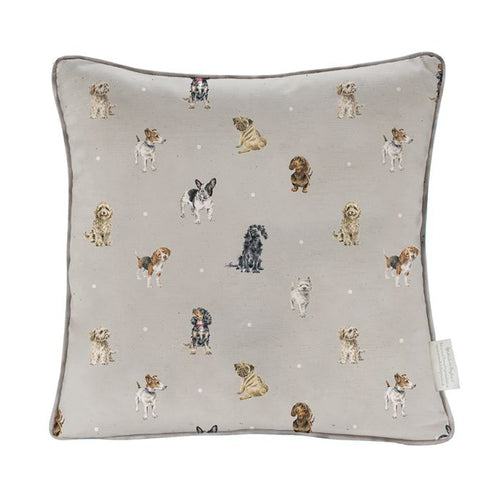 Wrendale Blooming with Love Dog - 40cm Square Cushion