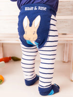 Blade and rose Peter Rabbit navy striped leggings 0/6 months