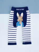 Blade and rose Peter Rabbit navy striped leggings 0/6 months