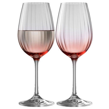 Galway crystal Erne Wine Set of 2 Blush