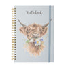 Wrendale A4 Cow Notebook - Daisy Coo (Blue)