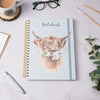 Wrendale A4 Cow Notebook - Daisy Coo (Blue)