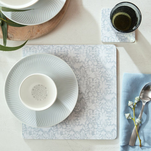 DENBY CONSTANCE SET OF 6 GREY FLORAL PLACEMATS