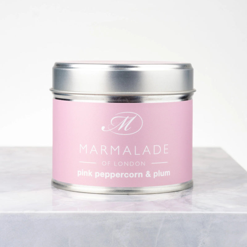 Marmalade of London Pink Pepper & Plum Medium Tin Candle