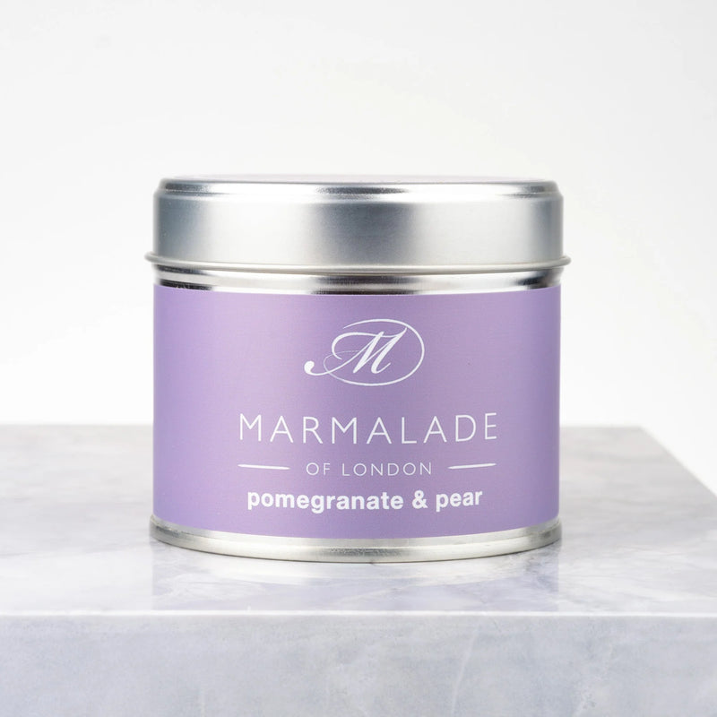 Marmalade of London Pomegranate & Pear Medium Tin Candle