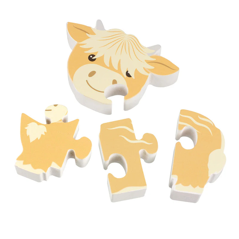 Orange Tree Toys Highland Cow Wooden Puzzle