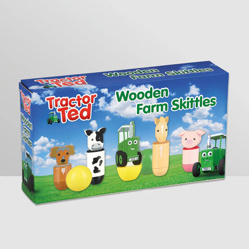 Tractor Ted Wooden Farm Skittles