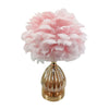 Tara Raya Led Base Feather Lamp Pink 40cm