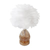 Tara Raya Led Base Feather Lamp White 40cm