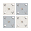 Cooksmart Hen House Lane set of 4 coasters