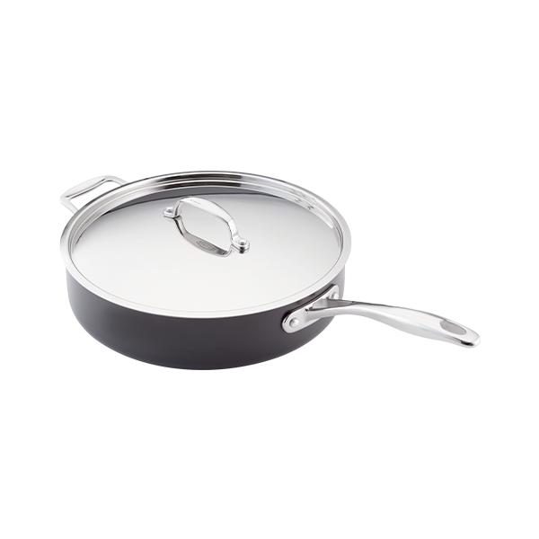 Stellar 6000 28cm Non Stick Saute Pan With Lid Hard Anodised