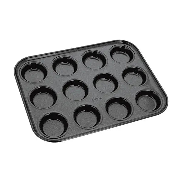 Stellar Bakeware 12 Cup Bun Tin, Non-Stick