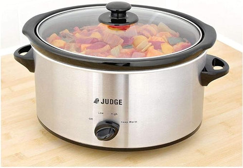 Judge Large Electrical Slow Cooker 3.5L 180W with Removable Ceramic Pot, Makes Up to 4 Portions