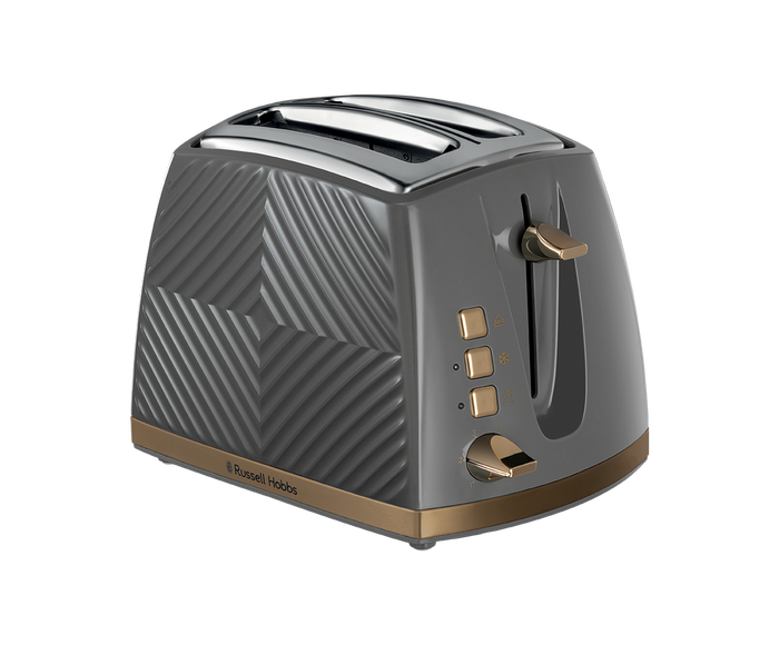 Russell Hobbs Groove 2-Slice Toaster Grey