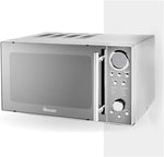 Swan Microwave Silver Mirrored Door, 20L, 800W, with Glass Turntable, 10 Power Levels