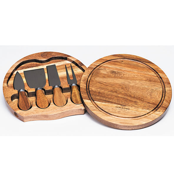 Newgrange Cheese Board Round with 4 Knives